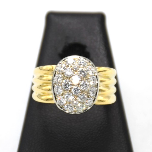 Anello fascia pavé - , di