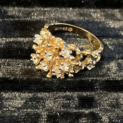 Vtg 1980 gold nugget - vtg, ring