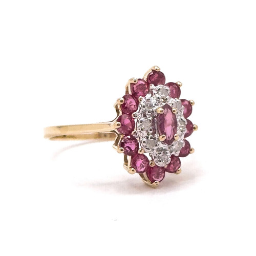 Anello vintage anni - , rubino