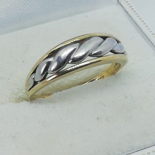 9ct gold twist two tone - ,