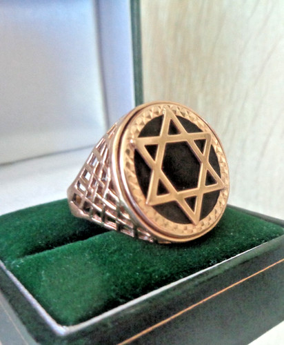Anello star david oro - anello,