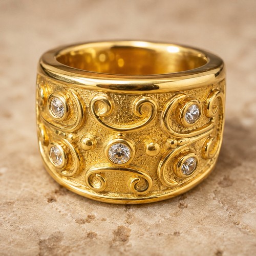 Anello vintage placcato - anello, oro