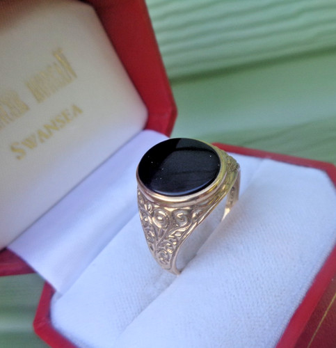 Anello sigillo oro - 9, kt