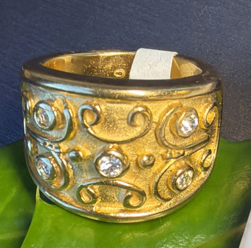 Anello vintage placcato oro - anello,