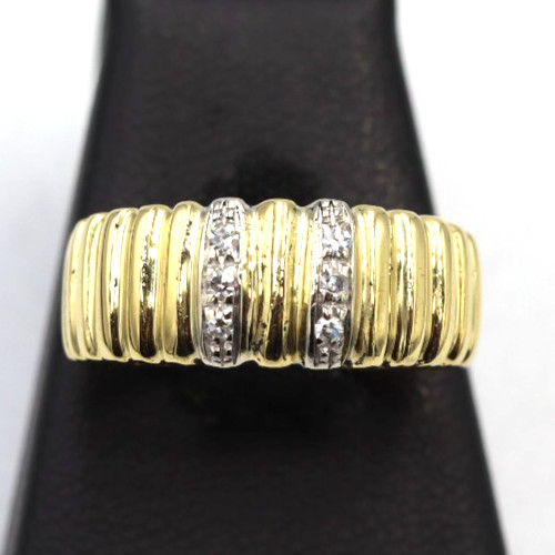 Anello fascia con diamanti - con,