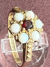 Anello vintage a grappolo 9 ct