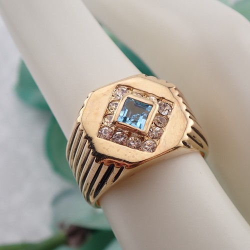 Anello vintage lind blu creato - vintage,