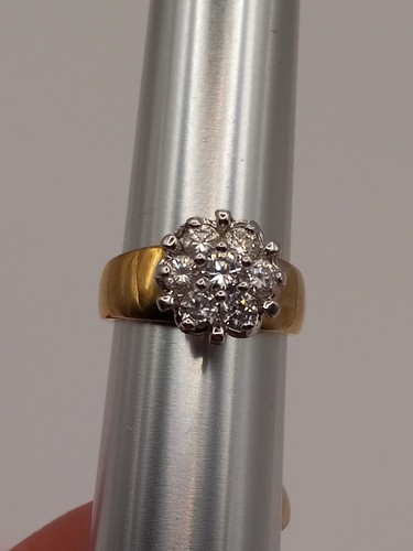Vintage 18k wide band cubic - vintage,