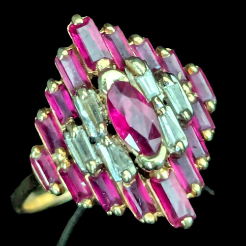 Anello vintage rubini diamanti - vintage,