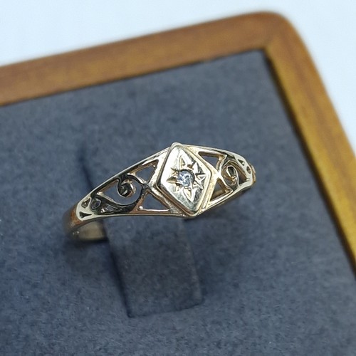Vintage 9ct gold - gold, filigree