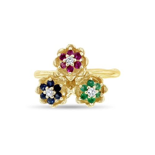 Anello zaffiro smeraldo - anello, zaffiro,