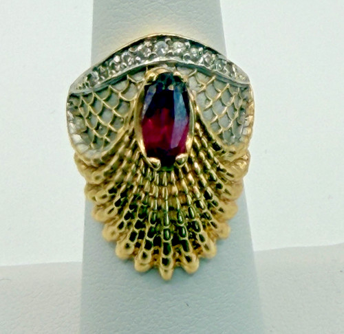 Anello firmato erté oro - anello, 14k